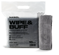 Nasiol Wipe & Buff Microfiber Cloth Light Gray 10pc